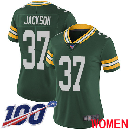 Green Bay Packers Limited Green Women 37 Jackson Josh Home Jersey Nike NFL 100th Season Vapor Untouchable